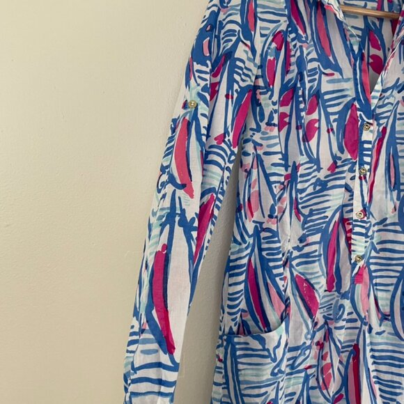 Lilly Pulitzer Sanibel Tunic Dress Red Right Return Size Small - Picture 5 of 7